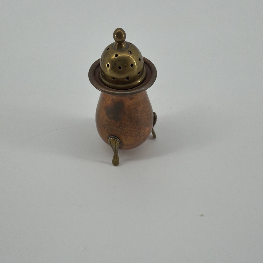 Vintage Temperata Italy Copper Brass Salt Shaker ONLY Collectible